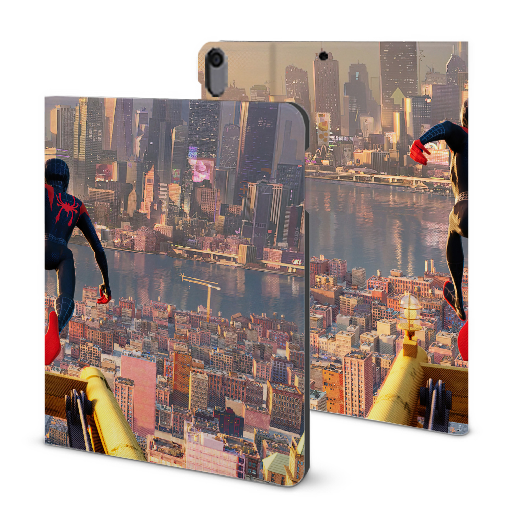 （画像用） Spider Man スパイダーマン IPad ケース ブック型 PUレザー TPU 耐衝撃 軽量 薄型 ペン収納なし 全面保護 IPad 各モデル対応